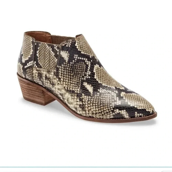 Madewell Sonia Low Chelsea Boot Snakeskin Print Size 7.5 - Picture 2 of 8